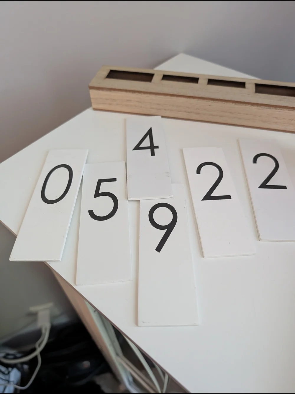 Wooden Tile Calendar - Pink & White